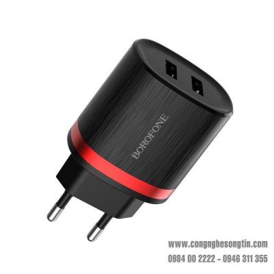 Cóc Sạc BOROFONE BA7A, BA-7A - 2 Cổng USB
