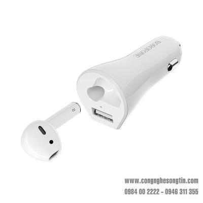 Tai Nghe Bluetooth BOROFONE BC23, BC-23 - Loại 1 Tai Kèm Cóc Sạc Xe Hơi