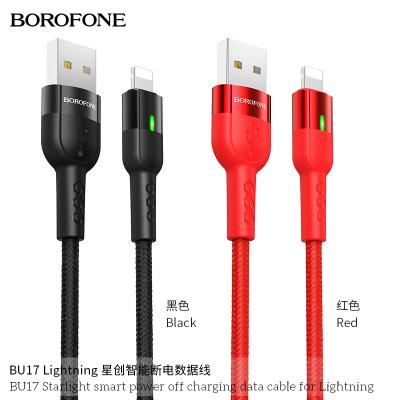 Dây cáp sạc tự ngắt BU17 Borofone cổng Lightning, 1.2m