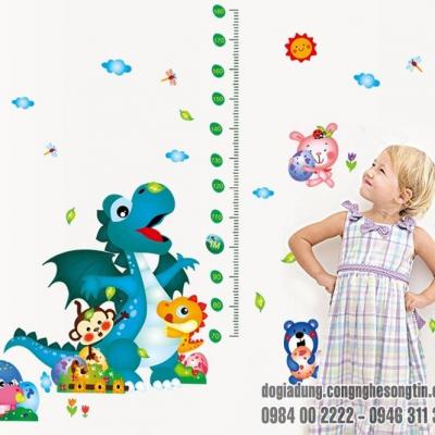 Decal Khủng Long Đo Chiều Cao