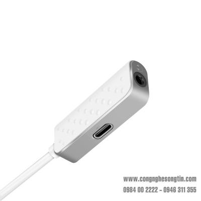 Hoco - Jack chuyển đổi 2 in 1 LS11 Lightning - 1 đầu sạc Lightning - 1 đầu tai nghe 3.5