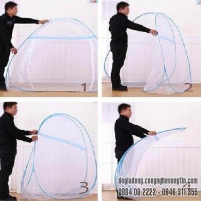 Mùng Chụp Không Đáy 1m8 Hoa Văn Cao Cấp