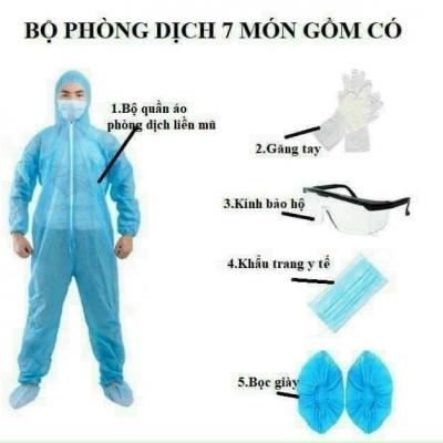 Bộ đồ bảo hộ y tế phòng dịch 5 món