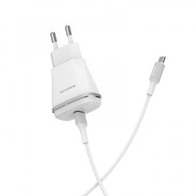 Bộ Cóc Cáp Sạc BA1A Borofone - 1 Cổng USB - cổng Type-C - chuẩn EU