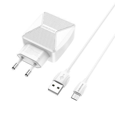 Bộ Cóc Cáp Sạc BA45A Borofone 2.4A Cổng Micro-USB