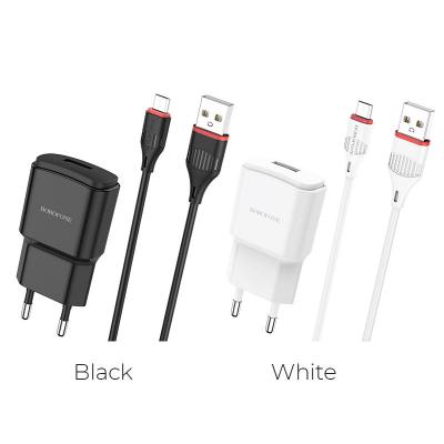 Bộ cóc cáp sạc BA48A Borofone cổng Micro-USB Chuẩn EU