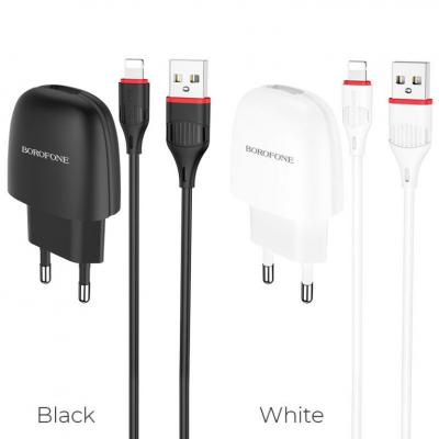 Bộ Cóc Cáp Sạc BA49A Borofone - 1 Cổng USB - Cổng Lightning chuẩn EU