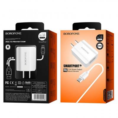 Bộ Cóc Cáp Sạc BA15 Borofone - 1 Cổng USB - Cổng Micro-USB- chuẩn CN