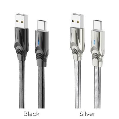 Cáp Sạc Truyền Dữ Liệu BOROFONE BU12, Có Đèn Led Báo Sạc, 1.2m Cổng Type C