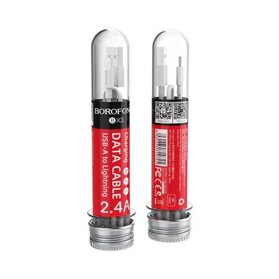 Cáp Sạc Truyền Dữ Liệu BOROFONE BX3, Kèm Ống Đựng Cáp, 1m Cổng Lightning