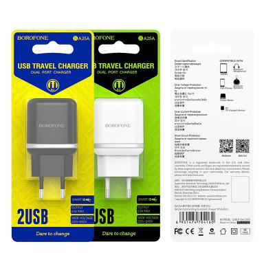 Cóc Cáp Sạc BA25A Borofone - 2 Cổng USB