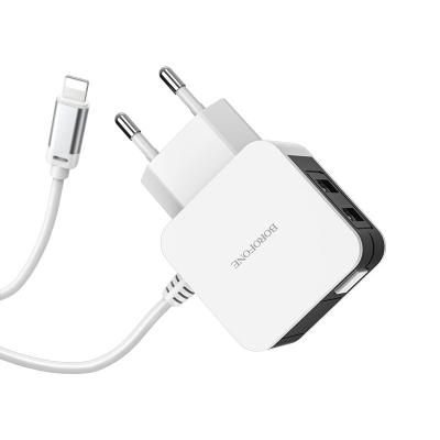 Cóc sạc kèm dây sạc cổng Lightning BA41A Borofone (EU plug)