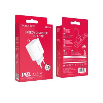 Cóc Sạc Nhanh BA38A PD3.0 18W Borofone - Đầu ra Type-C chuẩn EU