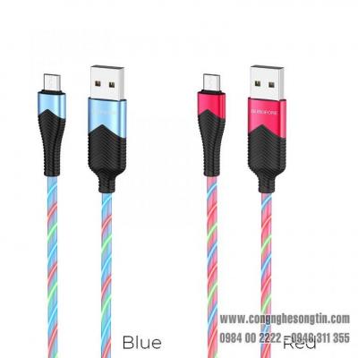 Dây cáp sạc đèn led BU19 Borofone cổng Micro USB