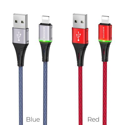Dây cáp sạc đèn Led nhiều màu BU25 Borofone cổng Lightning