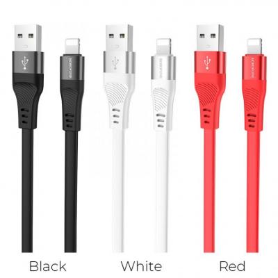Dây cáp sạc truyền dữ liệu BU18 Borofone cổng Lightning, 1.2m