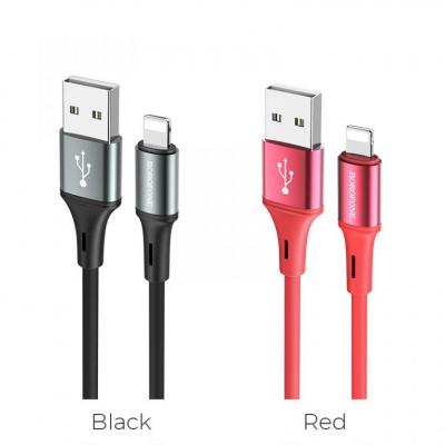 Dây cáp sạc truyền dữ liệu BU24 Borofone cổng Lightning, 1.2m
