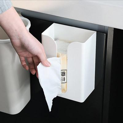 Hộp đựng khăn giấy rút đồ dùng đa năng dán treo tường