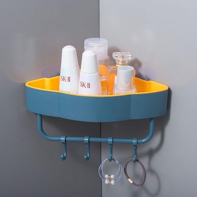 Kệ Góc Tam Giác Kèm Móc Treo Dán Tường