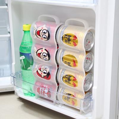 Khay 4 Ngăn Đựng Lon Nước Tiết Kiệm Không Gian Tủ Lạnh
