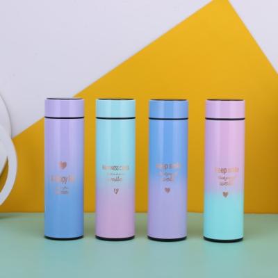 Bình giữ nhiệt inox đa sắc có nhiệt kế và màn hình led hiển thị nhiệt độ dung tích 500ml