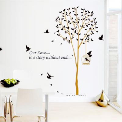 Decal Dán Tường Cây và Chim
