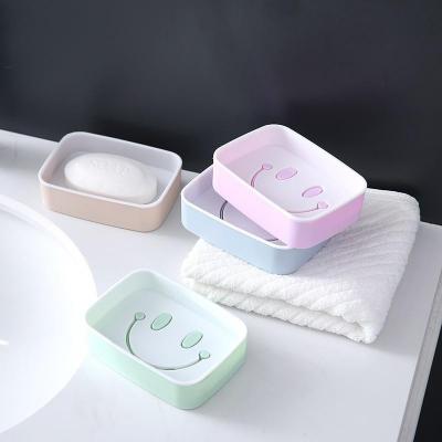 Combo 2 Hộp Đựng Xà Phòng Mặt Cười 2 Lớp