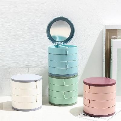 Hộp đựng trang sức 4 tầng có gương