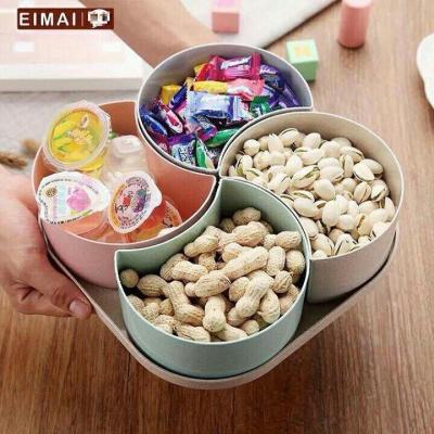 Hộp Mứt Lúa Mạch Vuông 4 Ngăn