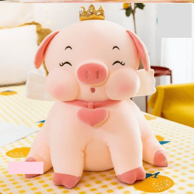 Heo bông dây tim, đội vương miện 55cm