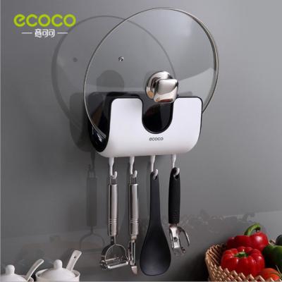 Ecoco Dụng Cụ Để Nắp Nồi Kèm Móc Treo Tiện Ích