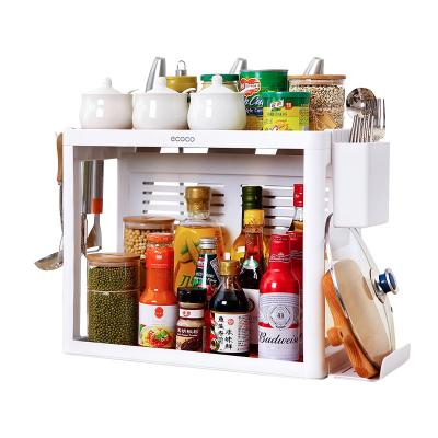 Ecoco Kệ Gia Vị 2 Tầng Có Khay Để Thớt