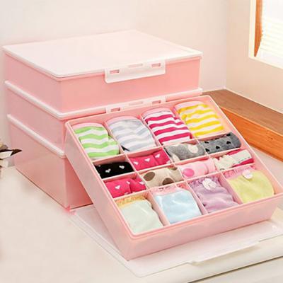 Hộp Đựng Đồ Lót 16 Ngăn Có Nắp