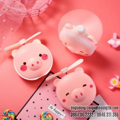 Gương Soi Hình Heo Kèm Quạt, Đèn