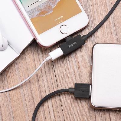 Hoco - Jack chuyển đổi 2 in 1 LS9 Micro USB - 1 đầu sạc Lightning - 1 đầu tai nghe Lightning