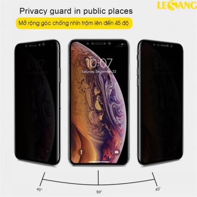 Miếng Dán Cường Lực Chông Nhìn Trộm Full Màn Hình Iphone XSMax