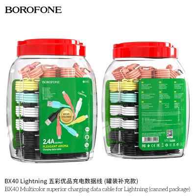 Cáp Sạc Truyền Dữ Liệu BOROFONE BX40 Multicolor superior Cổng Lightning 1m