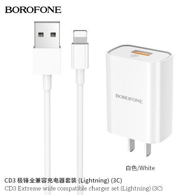 Bộ cóc cáp sạc Borofone CD3 Extreme wide cổng Micro