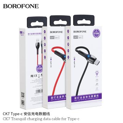 Dây Cáp Sạc Có Đèn Led Báo Sạc CK7 BOROFONE Cổng Type-C 1.2m