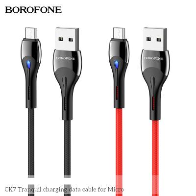 Dây Cáp Sạc Có Đèn Led Báo Sạc CK7 BOROFONE Cổng Micro 1.2m