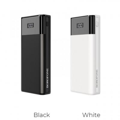 Pin Sạc Dự Phòng BOROFONE BT25 10000mah, 2 cổng ra USB 2A, 2 cổng vào Micro USB / Type C, Màn hình Led hiện dung lượng pin