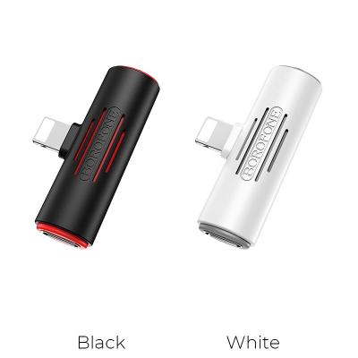 Jack Chuyển Đổi Từ BOROFONE BV7 2in1, BV-7 Lightning 2 in 1 - 1 Đầu Sạc Lightning, 1 Đầu Tai Nghe 3.5
