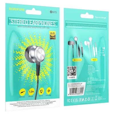 Tai Nghe Nhét Tai Có Dây Kèm Mic BM75 Borofone - Zắc Cắm 3.5