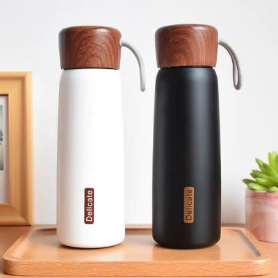 Bình Giữ Nhiệt Inox Nắp Vân Gỗ 500ml