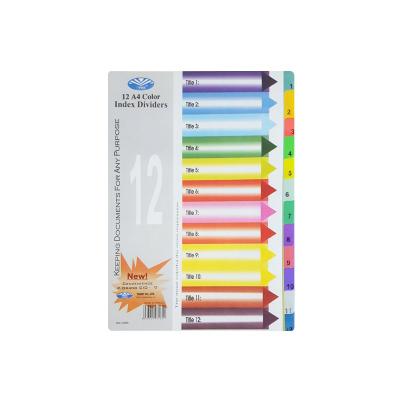 Bìa phân trang nhựa 12 số