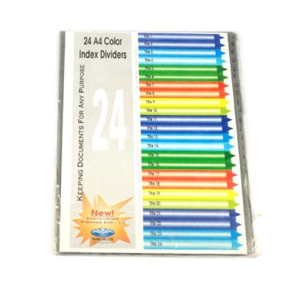 Bìa phân trang nhựa 24 chữ cái