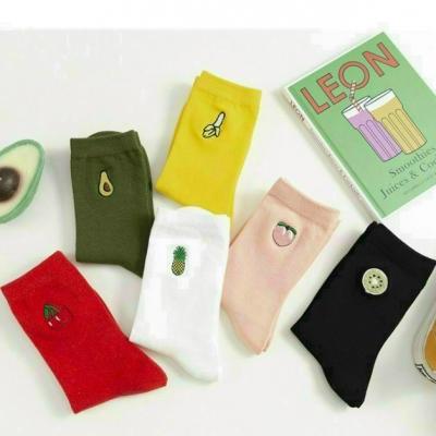 Combo 5 đôi vớ cổ cao hình trái cây