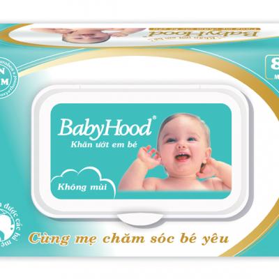Khăn ướt BabyHood không mùi 80 tờ