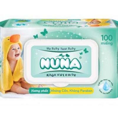 Khăn ướt NuNa hương phấn 100 tờ