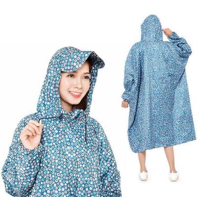 Áo mưa bít vài dù họa tiết hoa